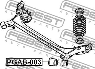 Febest PGAB-003 - Suspensión, cuerpo del eje parts5.com