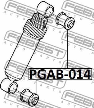 Febest PGAB-014 - Bucșă, amortizor parts5.com