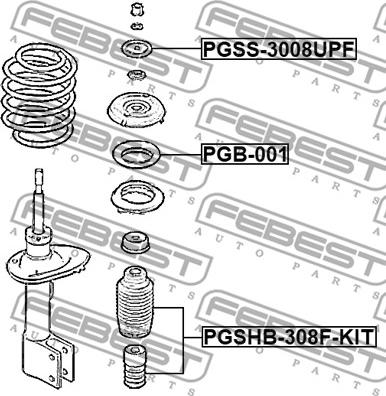 Febest PGSS-3008UPF - Cojinete columna suspensión parts5.com