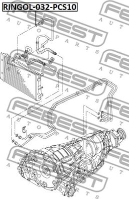 Febest RINGOL-032-PCS10 - Φλάντζα, ψυγείο λαδιού parts5.com