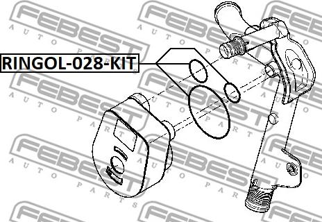 Febest RINGOL-028-KIT - Tiivistesarja, öljynjäähdytin parts5.com