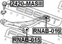 Febest RNAB-015 - Csapágyazás, kormány parts5.com