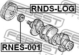 Febest RNDS-LOG - Koło pasowe, wał korbowy parts5.com