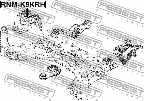 Febest RNM-K9KRH - Окачване, двигател parts5.com