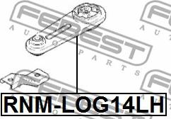 Febest RNM-LOG14LH - Uležištenje, motor parts5.com