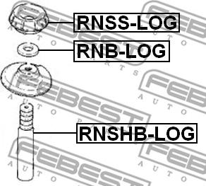 Febest RNSS-LOG - Támcsapágy, gólyaláb parts5.com