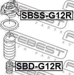 Febest SBD-G12R - Ударен тампон, окачване (ресьори) parts5.com