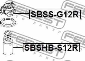 Febest SBSHB-S12R - Omejilni odbojnik, vzmetenje parts5.com