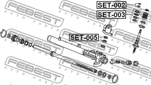 Febest SET-005 - Kit de réparation, rotule de direction, barre de connexion parts5.com