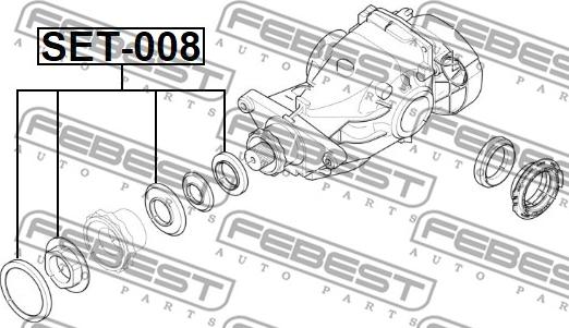 Febest SET-008 - Anillo retén, diferencial parts5.com