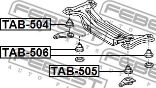 Febest TAB-506 - Mounting, support frame / engine carrier parts5.com