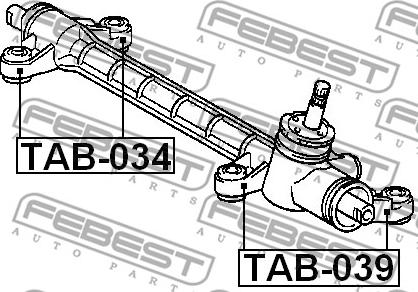 Febest TAB-039 - Suspensión, mecanismo de dirección parts5.com