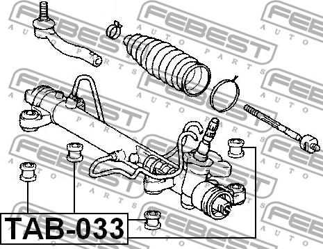 Febest TAB-033 - Suspensión, mecanismo de dirección parts5.com