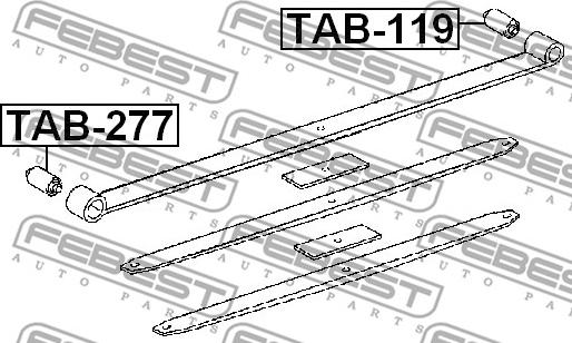 Febest TAB-119 - Yatak burcu, yaprak yay parts5.com