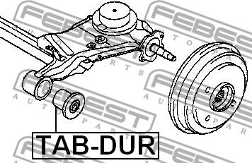 Febest TAB-DUR - Suspensión, cuerpo del eje parts5.com