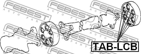 Febest TAB-LCB - Articulación, árbol longitudinal parts5.com