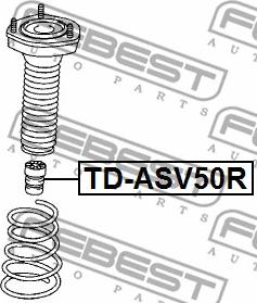 Febest TD-ASV50R - Lastik dayanak, Süspansiyon parts5.com