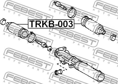 Febest TRKB-003 - Kaitsekumm,rooliseade parts5.com