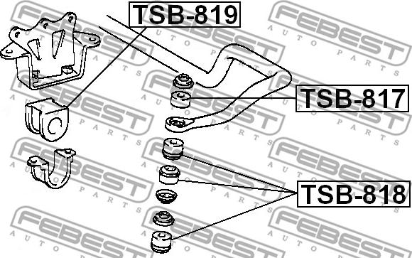 Febest TSB-817 - Apoyo, brazo del eje parts5.com