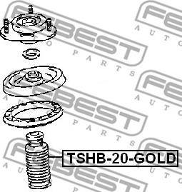 Febest TSHB-20-GOLD - Zaštitni poklopac / manžetna, amortizer parts5.com