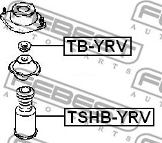 Febest TSHB-YRV - Almohadilla de tope, suspensión parts5.com