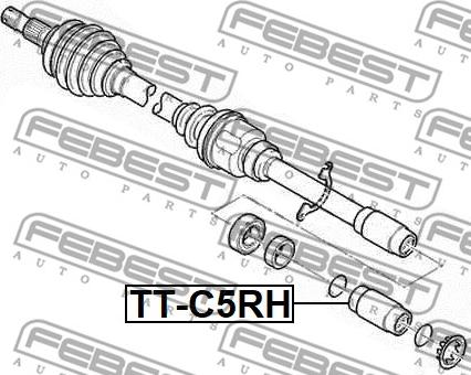 Febest TT-C5RH - Csuklókészlet, hajtótengely parts5.com