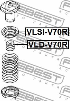 Febest VLD-V70R - Rubber Buffer, suspension parts5.com