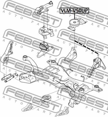 Febest VLM-V50UP - Подвеска, автоматическая коробка передач parts5.com