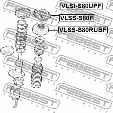 Febest VLSS-S80RUBF - Šolja amortizera parts5.com