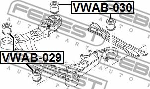 Febest VWAB-030 - Suspensión, cuerpo del eje parts5.com