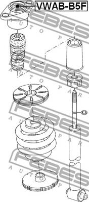 Febest VWAB-B5F - Koło pasowe, alternator parts5.com