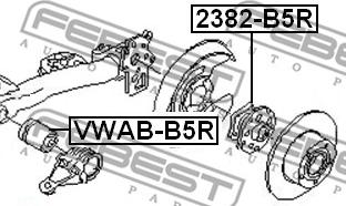 Febest VWAB-B5R - Akselinripustus parts5.com