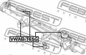 Febest VWAB-T6SG - Suport, caseta directie parts5.com