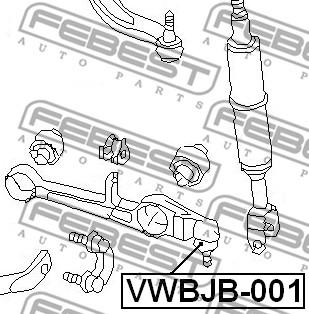 Febest VWBJB-001 - Javítókészlet, tartó / vezetőcsukló parts5.com