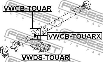 Febest VWCB-TOUARX - Suport, ax cardanic parts5.com