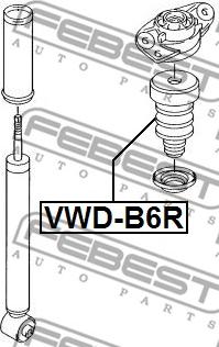 Febest VWD-B6R - Ütköző, rugózás parts5.com