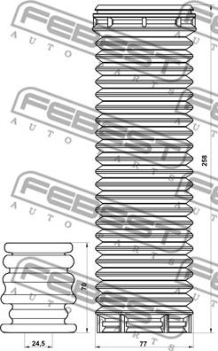 Febest VWSHB-TRSPVF-KIT - Chit protectie praf,amortizor parts5.com