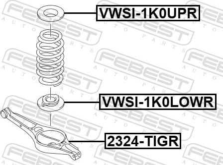 Febest VWSI-1K0LOWR - Caja de muelle parts5.com