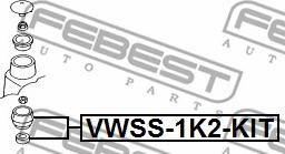 Febest VWSS-1K2-KIT - Top Strut Mounting parts5.com