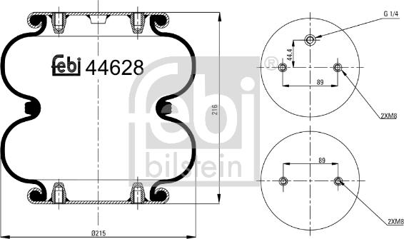 Febi Bilstein 44628 - Rugótömb, légrugózás parts5.com