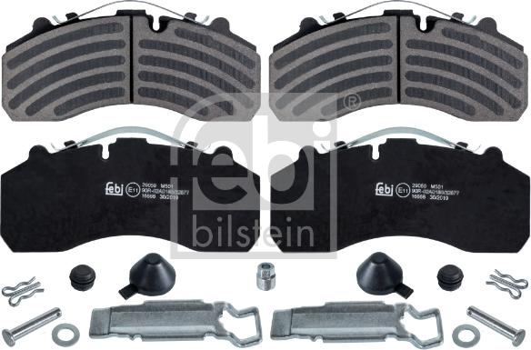 Febi Bilstein 16666 - Komplet kočnih obloga, disk kočnica parts5.com