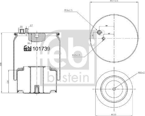 Febi Bilstein 101739 - Mieszek, klimatyzacja parts5.com