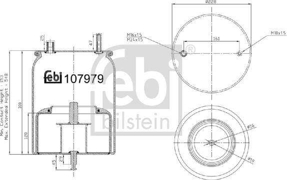 Febi Bilstein 107979 - Маншон, въздушно окачване parts5.com