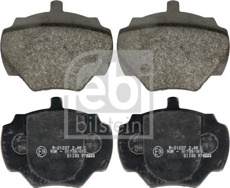 Febi Bilstein 116116 - Sada brzdových platničiek kotúčovej brzdy parts5.com