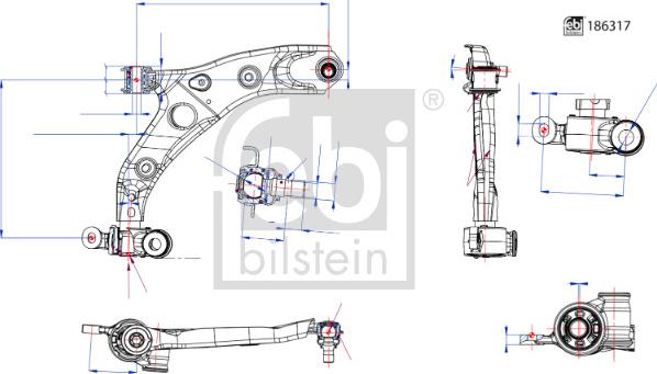 Febi Bilstein 186317 - Brat, suspensie roata parts5.com