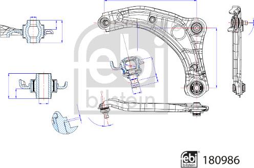 Febi Bilstein 180986 - Barra oscilante, suspensión de ruedas parts5.com