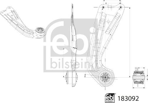 Febi Bilstein 183092 - Bras de liaison, suspension de roue parts5.com