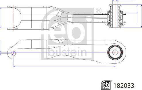 Febi Bilstein 182033 - Bugi kolu, tekerlek bağlantısı parts5.com