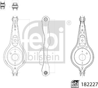 Febi Bilstein 182227 - Tukivarsi, pyöräntuenta parts5.com