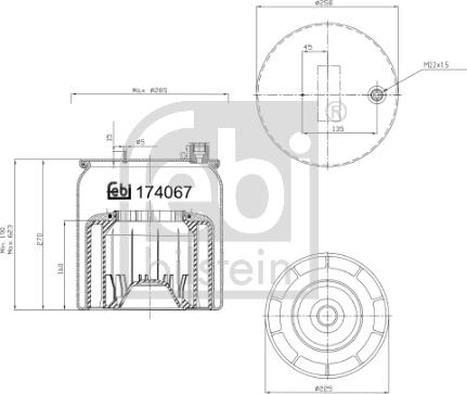 Febi Bilstein 174067 - Mijeh, zračni ovjes parts5.com